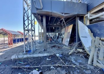 Ataque a edificio de la Cruz Roja en Ucrania en 2023 / Foto @RedCrossUkraine