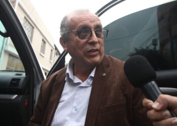 LIMA 27 DE MAYO  DEL 2023..NICANOR BOLUARTE ,HERMANO DE LA PRESIDENTA DEL PERU DINA BOLUARTE ,  PARTICIPA DE UN EVENTO POLITICO EN EL DISTRITO DE BARRANCO.